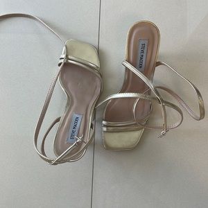 Steve Madden gold tie up heels